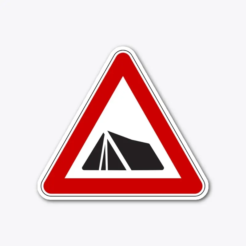 Camper Road Sign